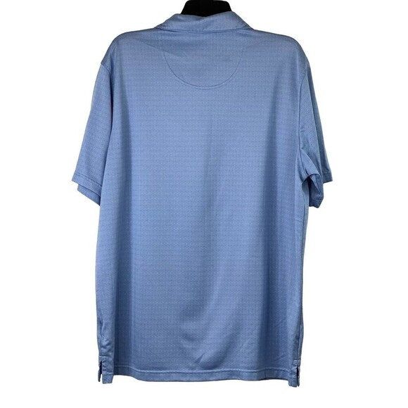 Pebble Beach Dry Luxe Performance Men's Short Sleeve Polo Shirt XL Sky Blue Dot - Picture 4 of 8
